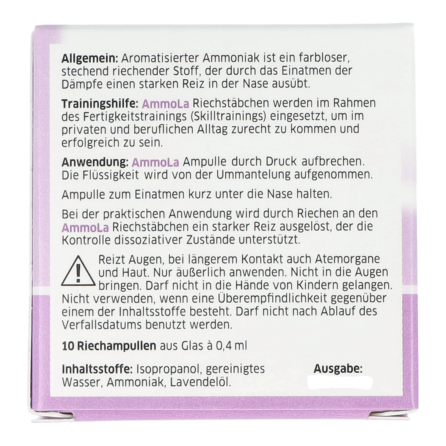 AmmoLa Riechstäbchen 10 Riechampullen á 0,4 ml