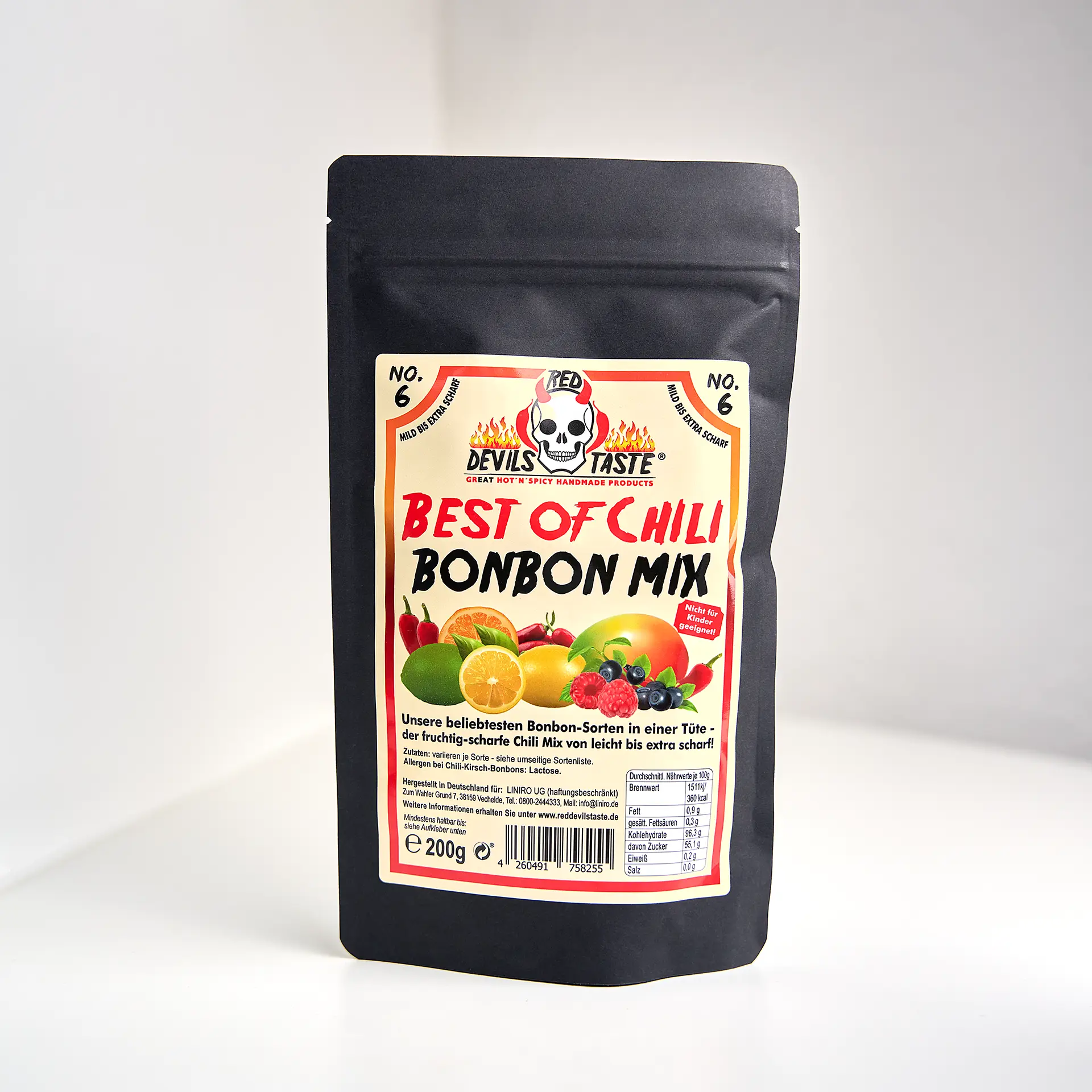 Bonbon MIX fruchtig & scharf- von mild zu extra scharf - 200g - Hotskala: X
